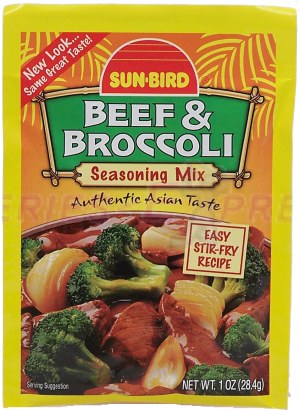 Sunbird beef & broccoli authentic oriental seasoning dry mix 1 ounce