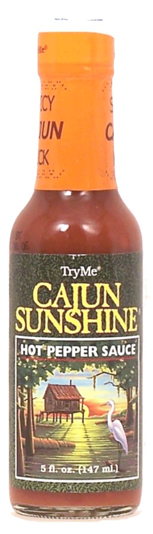 Try Me Cajun Sunshine pepper sauce hot 5 fluid ounce