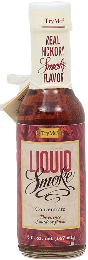 Try Me Liquid Smoke essence of outdoor flavor, concentrate 5 fluid ounce