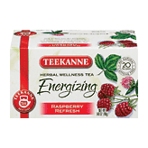 Teekanne Energizing raspberry refresh herbal wellness tea, caffeine free, 20-bags 1.41 ounce