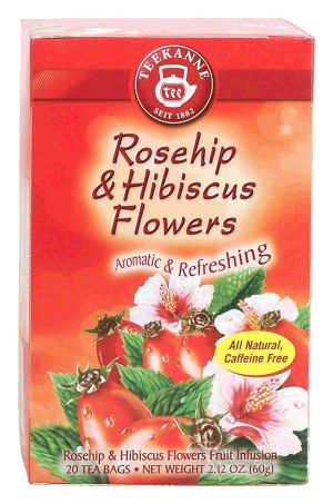 Teekanne rosehip & hibiscus flowers fruit infusion tea, 20-bags 2.12 ounce