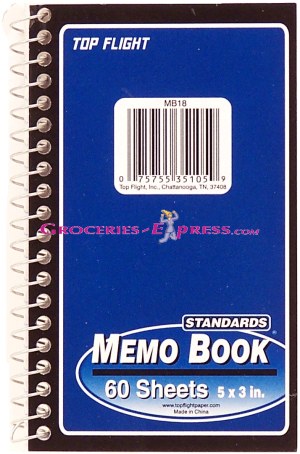 Top Flight standards memo book, 60-sheets, 5 x 3-inch 1 count