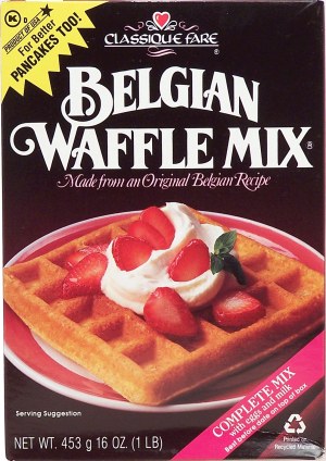 Classique Fare belgium waffle mix, made from an original belgian recipe 16 ounce