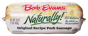 Bob Evans Naturally! original recipe pork sausage, all natural 16 ounce