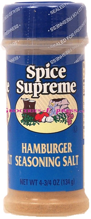 Spice Supreme hamburger seasoning salt 4.75 ounce