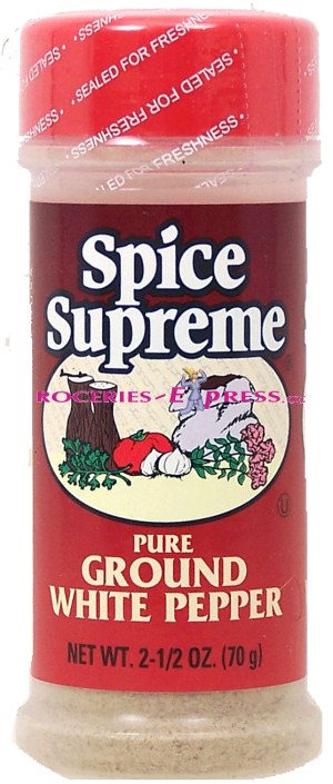 Spice Supreme pepper, pure ground white 2.5 ounce