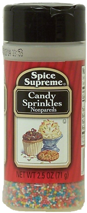 Spice Supreme candy sprinkles nonpareils 2.5 ounce