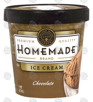 Homemade chocolate ice cream 1 pint