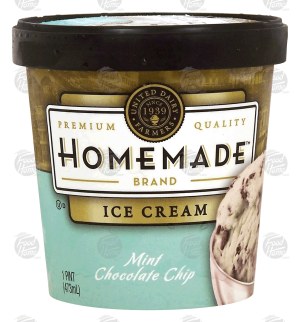 Homemade mint chocolate chip ice cream 1 pint