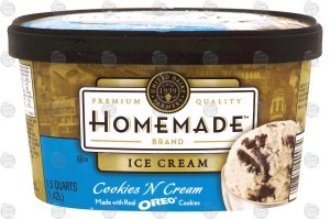 Homemade Oreo cookies 'n cream ice cream 1.5 quart
