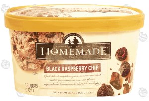 Homemade black raspberry chip ice cream 1.5 quart