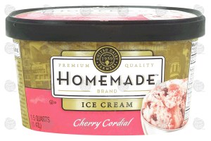 Homemade cherry cordial ice cream 1.5 quart
