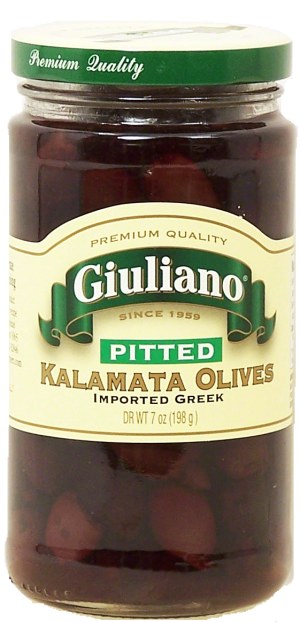 Giuliano pitted kalamata olives, imported greek 7 ounce