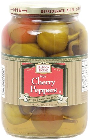 Haddon House hot cherry peppers 32 fluid ounce