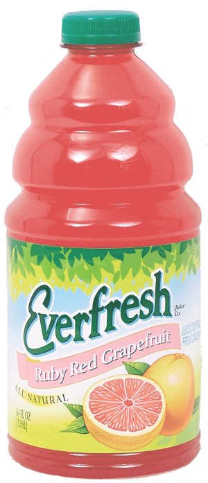 Everfresh ruby red grapefruit from concentrate 64 fluid ounce