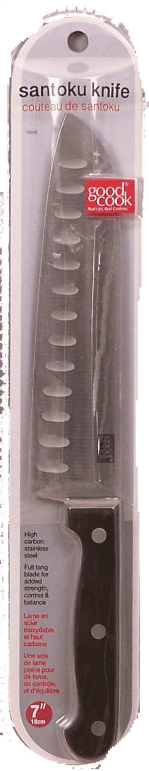 Good Cook 7 inch santoku knife, stainless steel 1 count