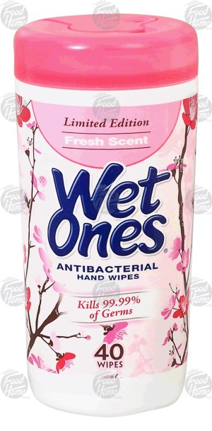 Wet Ones Limited Edition antibacterial hand wipes, hypoallergenic, fresh scent 40 count