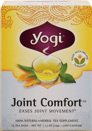 Yogi Joint Comfort herbal tea supplement eases joint movement, low caffeine, 16-bags 1.12 ounce