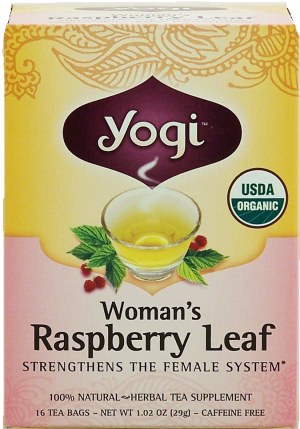 Yogi Woman's Raspberry Leaf herbal tea supplement strengthens the female system, caffeine free, 16-bags 1.02 ounce