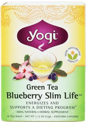 Yogi Blueberry Slim Life green tea that supports a dieting program, 16-tea bags 1.12 ounce