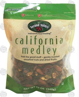 Second Nature california medley unsalted nuts and dried fruits 12 ounce