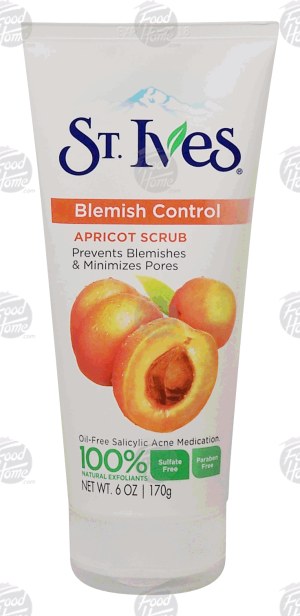 St. Ives Blemish Control apricot scrub, oil-free salicylic acne medication 6 ounce