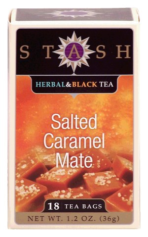Stash salted caramel mate herbal & black tea, 18-bags 1.2 ounce