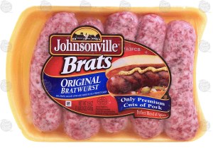 Johnsonville original bratwurst, 5-count, bunsize 19 ounce