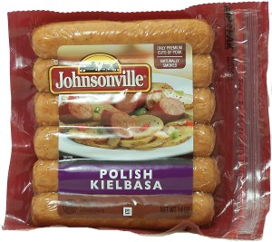 Johnsonville polish kielbasa, naturally smoked, cuts of pork, 6-count 14 ounce