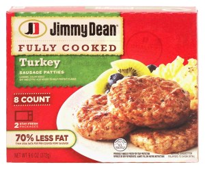 Jimmy Dean turkey sausage patties, 8-count, fully cooked 9.6 ounce