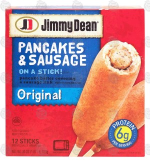 Jimmy Dean Original pancakes & sausage, on a stick!, 12 sticks 30 ounce
