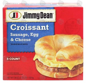 Jimmy Dean croissant, sausage, egg & cheese sandwiches, 8 count, fully cooked 36 ounce