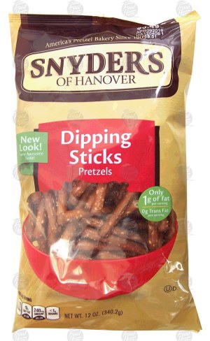 Snyder's Of Hanover old fashioned dipping sticks, pretzels 12 ounce