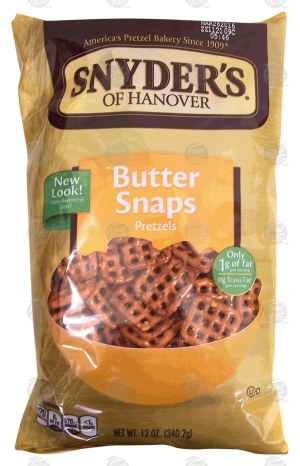 Snyder's Of Hanover butter snaps, pretzels 12 ounce