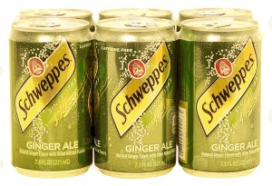 Schweppes ginger ale carbonated soda, 7.5-fl. oz. 6 pack