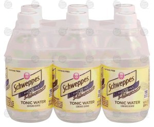 Schweppes tonic water, contains quinine, 6- 10 fl oz bottles 6 pack