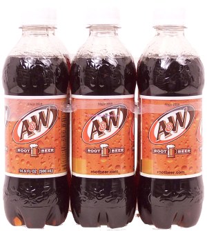 A & W root beer, 6-pack 1/2 liter bottles 3