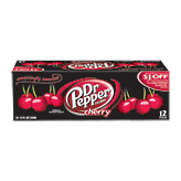 Dr Pepper cherry flavored soda pop, 12 12-fl. oz. cans 144 fluid ounce