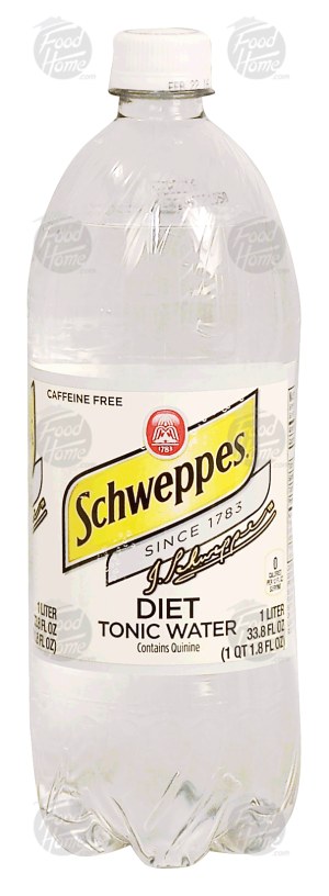 Schweppes diet tonic water, contains quinine 1