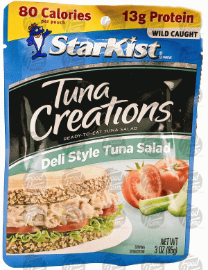 Starkist tuna salad sandwich-ready, chunk light, 100 calories 3 ounce