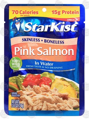Star Kist pink salmon in water, skinless, boneless 2.6 ounce