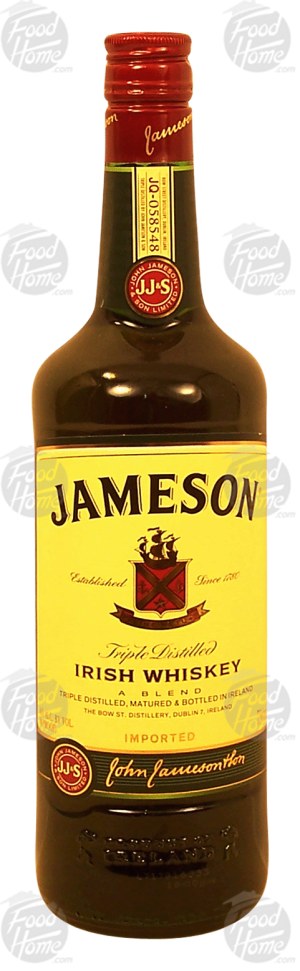 Jameson irish whiskey, triple distilled, 40% alc. by vol. 750 milliliter