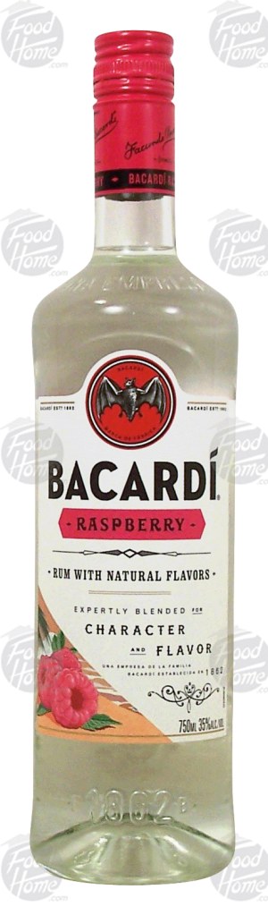 Bacardi raspberry flavor rum, 35% alc. by vol. 750 milliliter