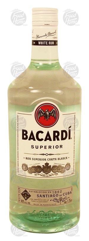 Bacardi Superior white rum, 40% alc. by vol. 1.75