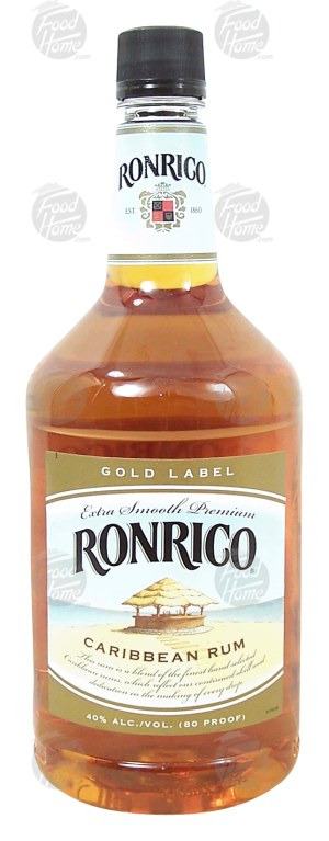 Ron Rico Gold Label caribbean rum, extra smooth, 40% alc. by vol. 1.75