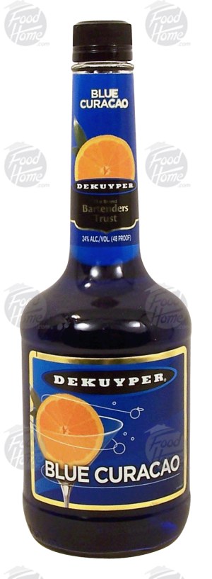 Dekuyper blue curacao, 24% alc. by vol. 750 milliliter