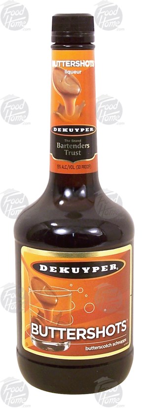 Dekuyper buttershots butterscotch schnapps liqueur, 15% alc. by vol. 750 milliliter