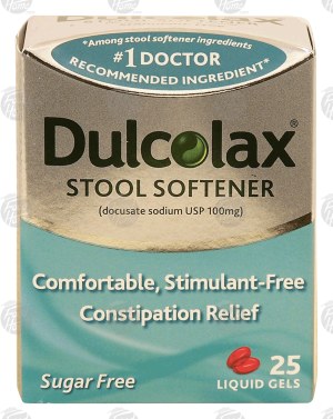 Dulcolax stool softener liquid gel tablets 25 count