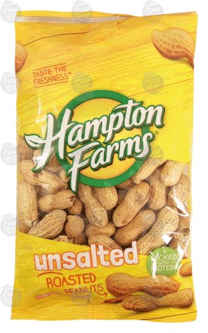 Hampton Farm unsalted roasted peanuts 8 ounce