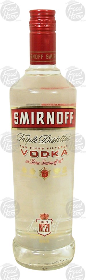 Smirnoff vodka triple distilled, 40% alc. by vol. 750 milliliter